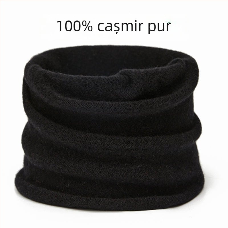 Fular din lână pentru gât, gros pentru iarnă, tricotat, uni