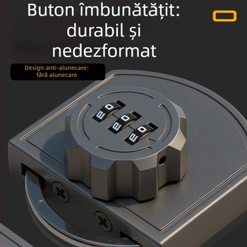 Fără găuri: încuietoare pentru sertare și uși glisante, blocare dublă, mecanism push-pull pentru depozitare mobilier