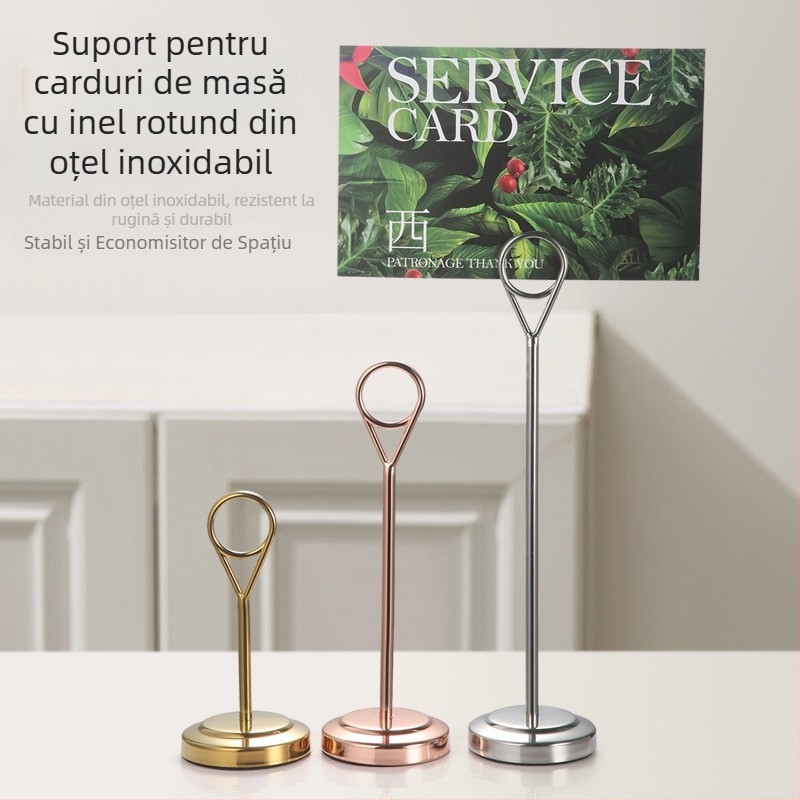 Carduri de așezare și suporturi pentru meniuri din oțel inoxidabil pentru nunți, hoteluri și restaurante
