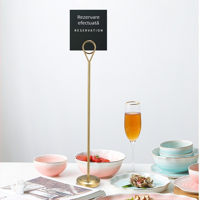 Carduri de așezare și suporturi pentru meniuri din oțel inoxidabil pentru nunți, hoteluri și restaurante