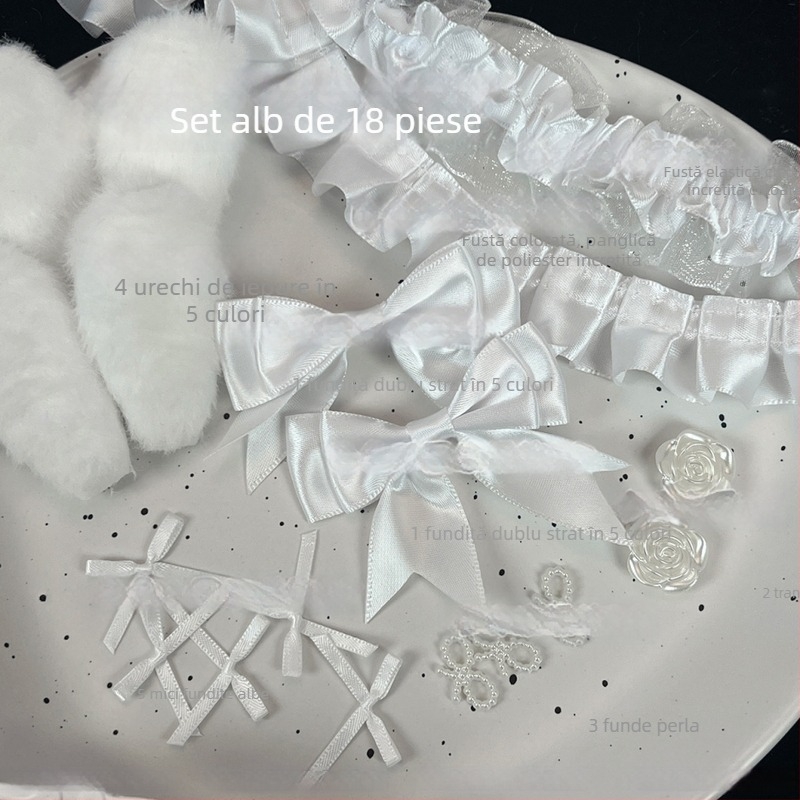 Kit premium de accesorii cu dantelă colorată pentru decorarea carcasei de card și a fanului de susținere — materiale DIY