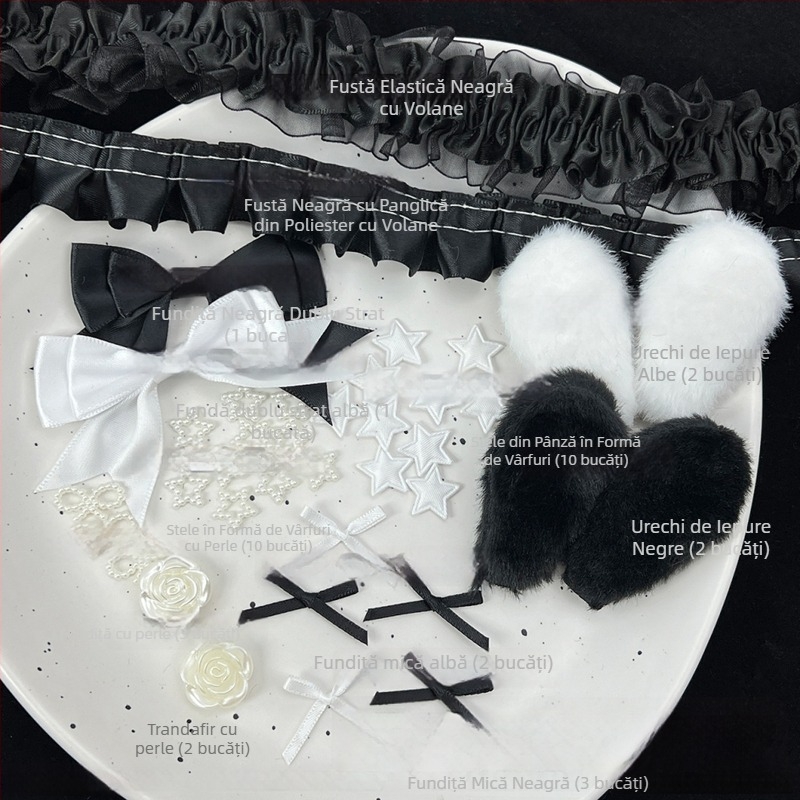 Kit premium de accesorii cu dantelă colorată pentru decorarea carcasei de card și a fanului de susținere — materiale DIY