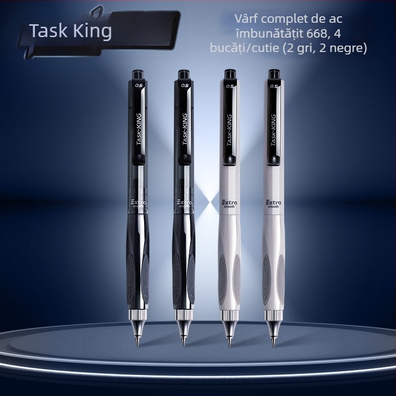 Morning Mg Light stilou gel retractabil, vârf fin, uscare rapidă, scriere lină pentru exerciții