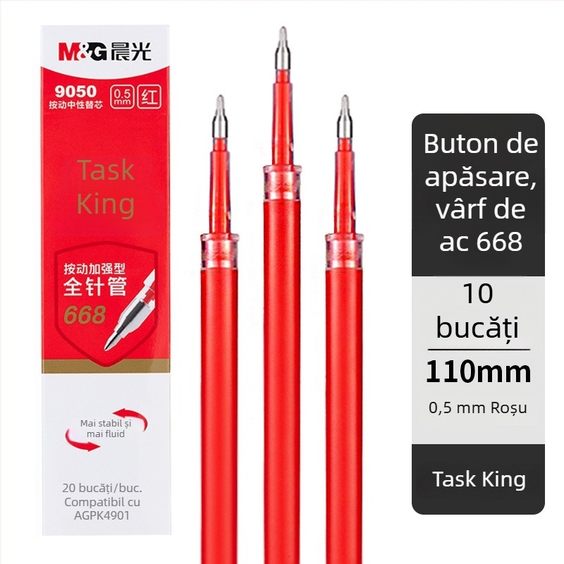 Morning Mg Light stilou gel retractabil, vârf fin, uscare rapidă, scriere lină pentru exerciții