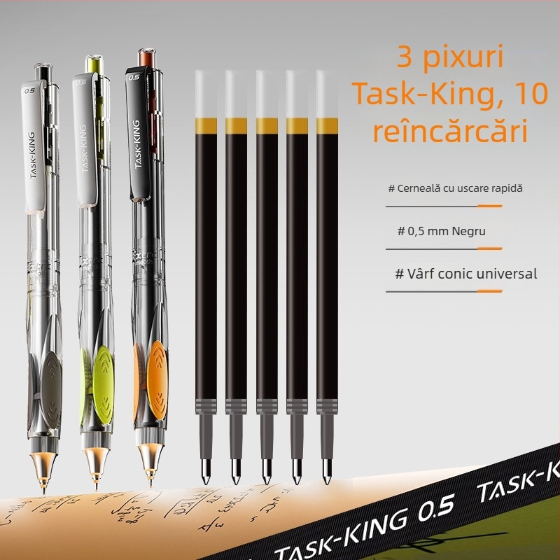Morning Mg Light stilou gel retractabil, vârf fin, uscare rapidă, scriere lină pentru exerciții