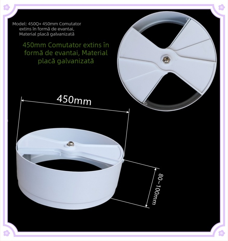 Gură de aer swirl din ABS pentru aer condiționat, circulară, anti-condensație
