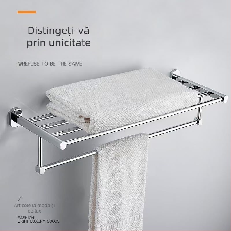 Set de accesorii pentru baie din cupru: suport pentru prosoape și raft de depozitare