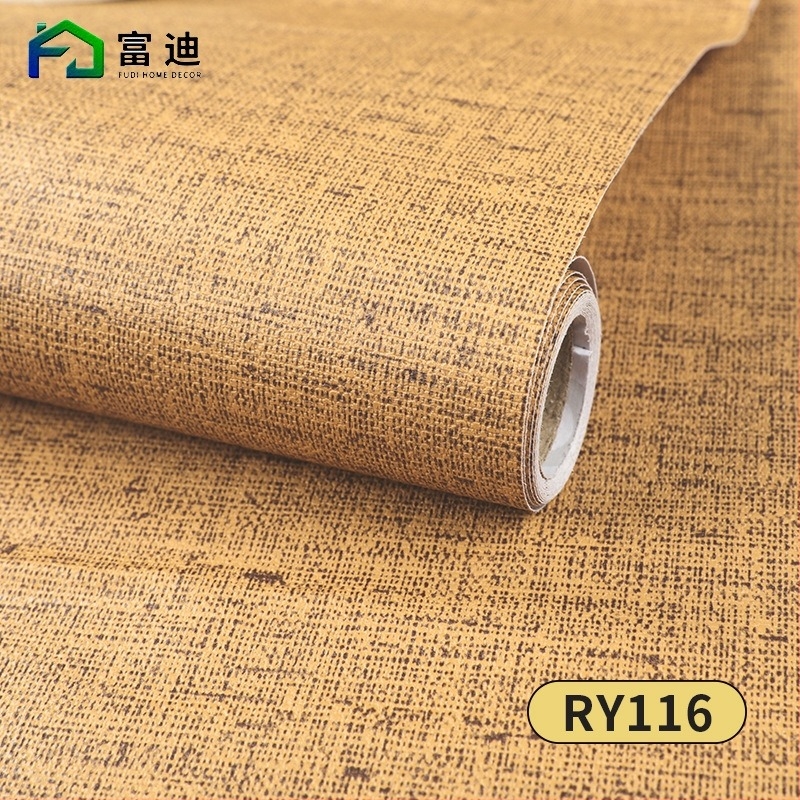 Tapet retro în stil chinezesc, textură densă de in, autocolant pentru pereți, pentru dormitoare, camere de cămin și sufragerie