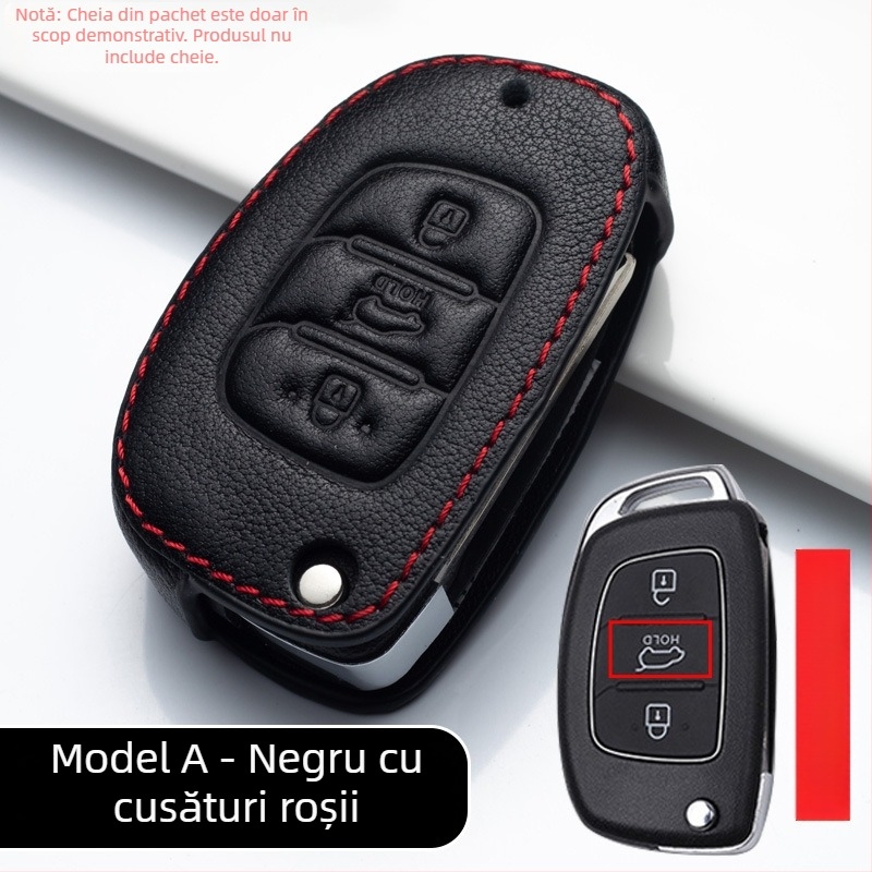 Husă din piele pentru cheile Hyundai ix25, ix35, Elantra și Tucson