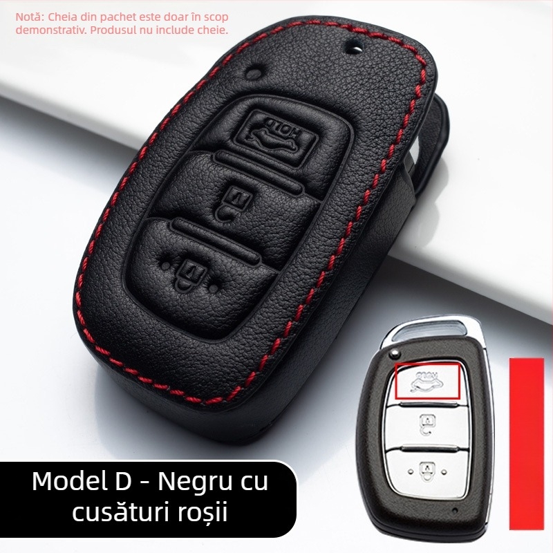 Husă din piele pentru cheile Hyundai ix25, ix35, Elantra și Tucson