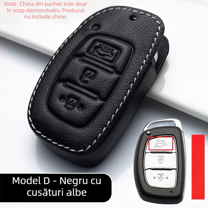 Husă din piele pentru cheile Hyundai ix25, ix35, Elantra și Tucson