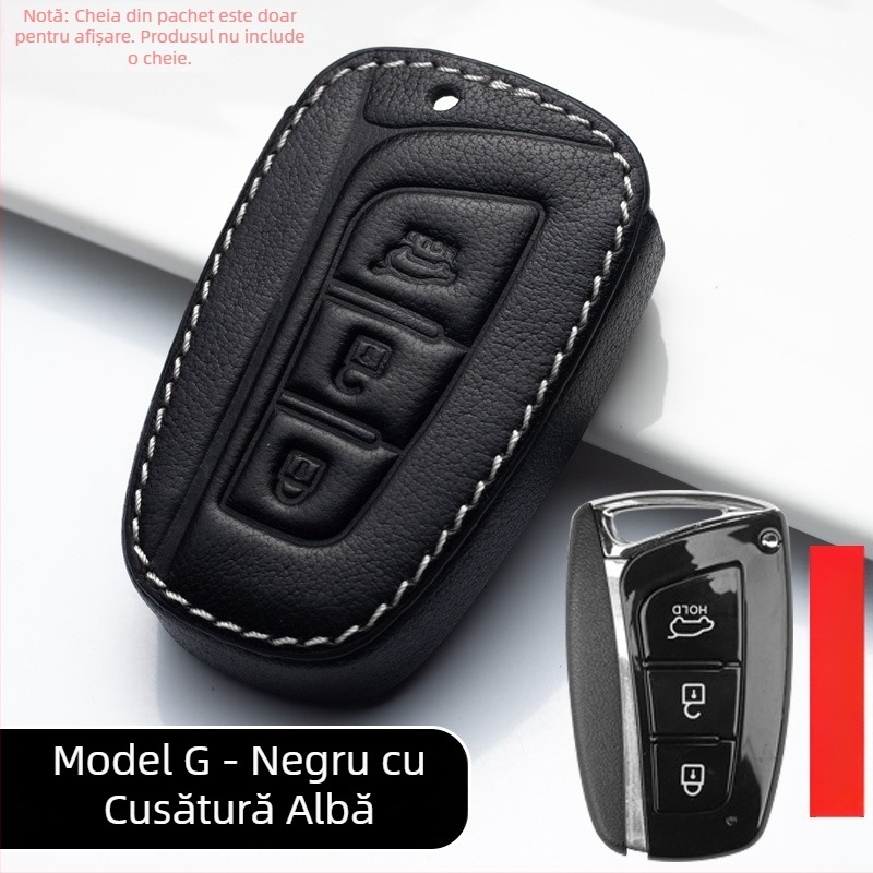 Husă din piele pentru cheile Hyundai ix25, ix35, Elantra și Tucson