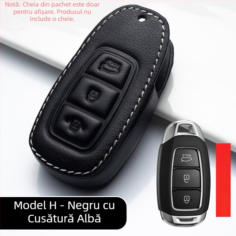 Husă din piele pentru cheile Hyundai ix25, ix35, Elantra și Tucson