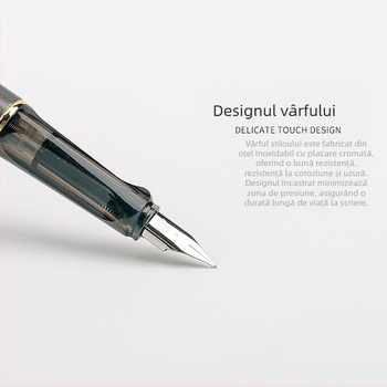 Penă metalică 8037 pentru elevii clasei a treia, practică de caligrafie, vârf EF 0,38 mm