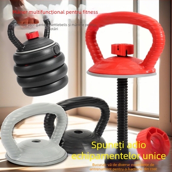 Mâner reglabil multi-funcțional pentru antrenament de forță: gantere, discuri pentru haltere și kettlebell — suport pentru ridicarea șoldurilor și flotări
