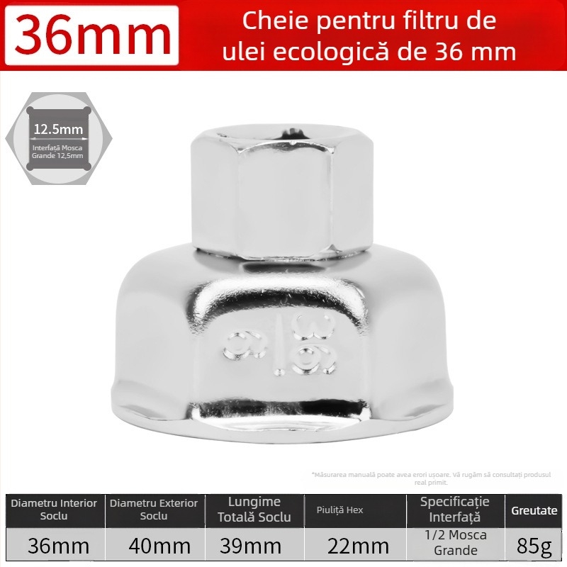 Cheie cap pentru filtru de ulei, unealtă de demontare și montaj, set de accesorii
