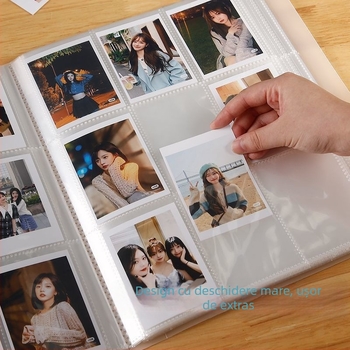 Album foto în stil Instax, 3 inci, grilă 4×4 și 9×9, carduri de alfabetizare, cărți poștale, album de stocare a fotografiilor
