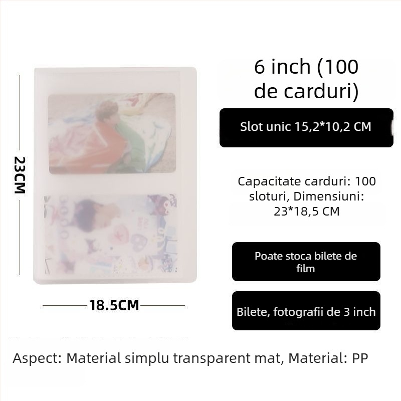 Album foto în stil Instax, 3 inci, grilă 4×4 și 9×9, carduri de alfabetizare, cărți poștale, album de stocare a fotografiilor