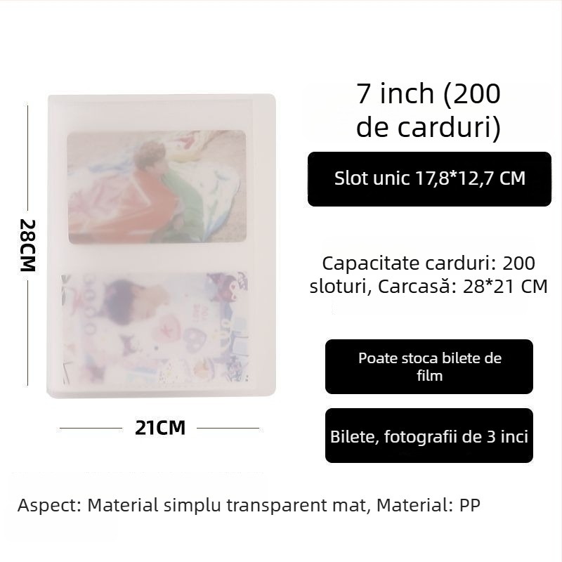 Album foto în stil Instax, 3 inci, grilă 4×4 și 9×9, carduri de alfabetizare, cărți poștale, album de stocare a fotografiilor