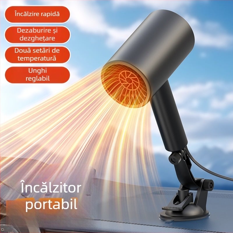 Încălzitor auto compact 12V-24V pentru încălzire, dezghețare și degivrare – încălzire rapidă în timpul iernii