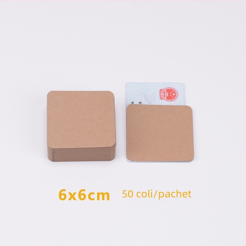 Set din hârtie kraft pentru DIY: carduri mici, cărți poștale și carduri cu cuvinte pe carton gros de 350 g
