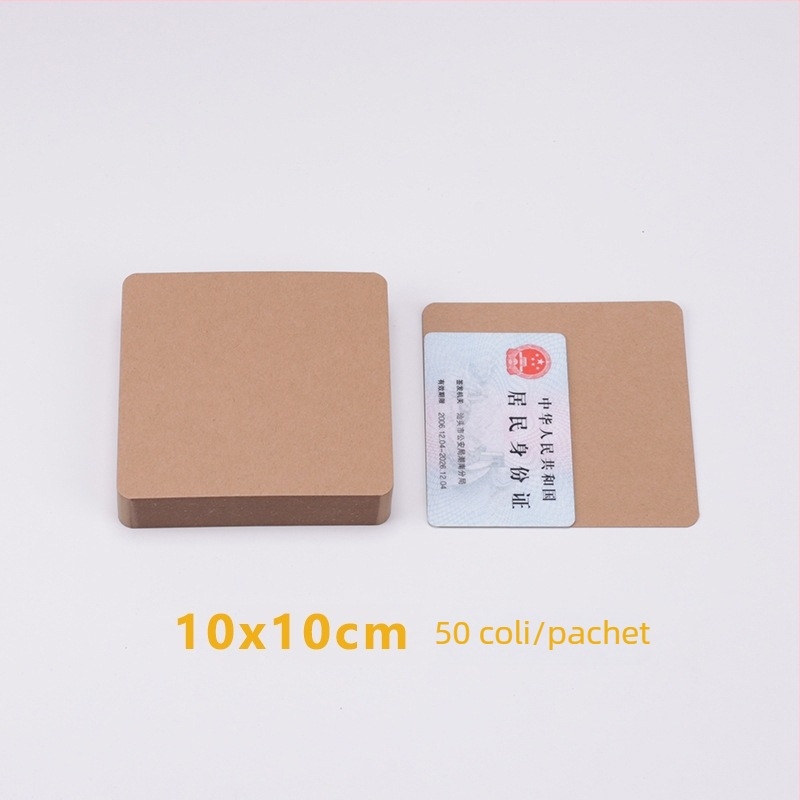 Set din hârtie kraft pentru DIY: carduri mici, cărți poștale și carduri cu cuvinte pe carton gros de 350 g