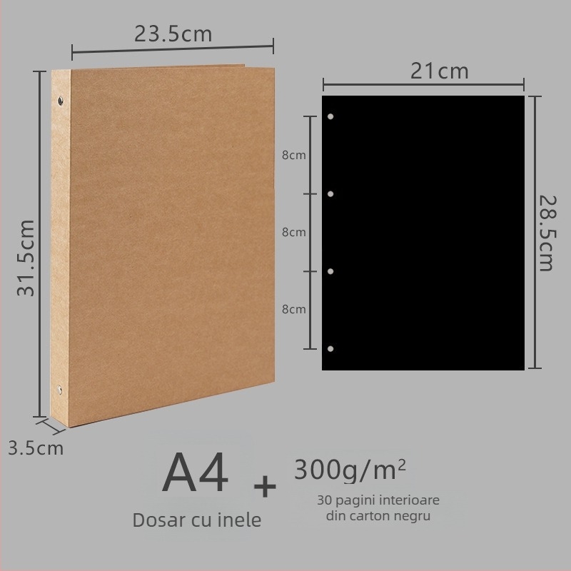 Album foto din hârtie Kraft, lucrat manual, pentru cupluri, 30 de pagini, album de amintiri pentru fotografii, cadou de absolvire și ziua de naștere