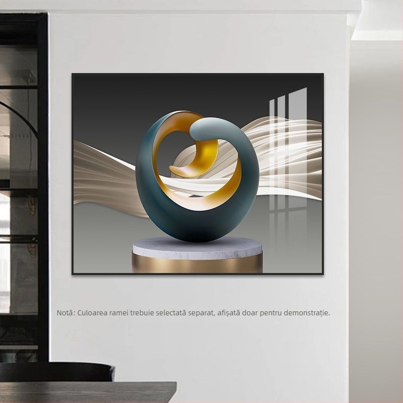 Tablou decorativ modern de lux pentru ascunderea cutiei de măsurare și a panoului de distribuție – decor creativ pentru sufragerie