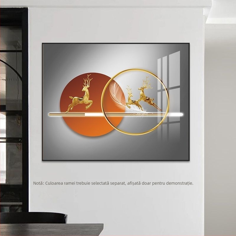 Tablou decorativ modern de lux pentru ascunderea cutiei de măsurare și a panoului de distribuție – decor creativ pentru sufragerie