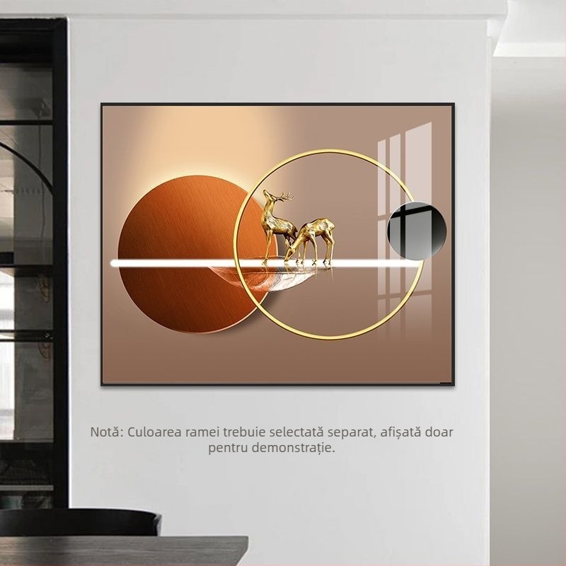 Tablou decorativ modern de lux pentru ascunderea cutiei de măsurare și a panoului de distribuție – decor creativ pentru sufragerie