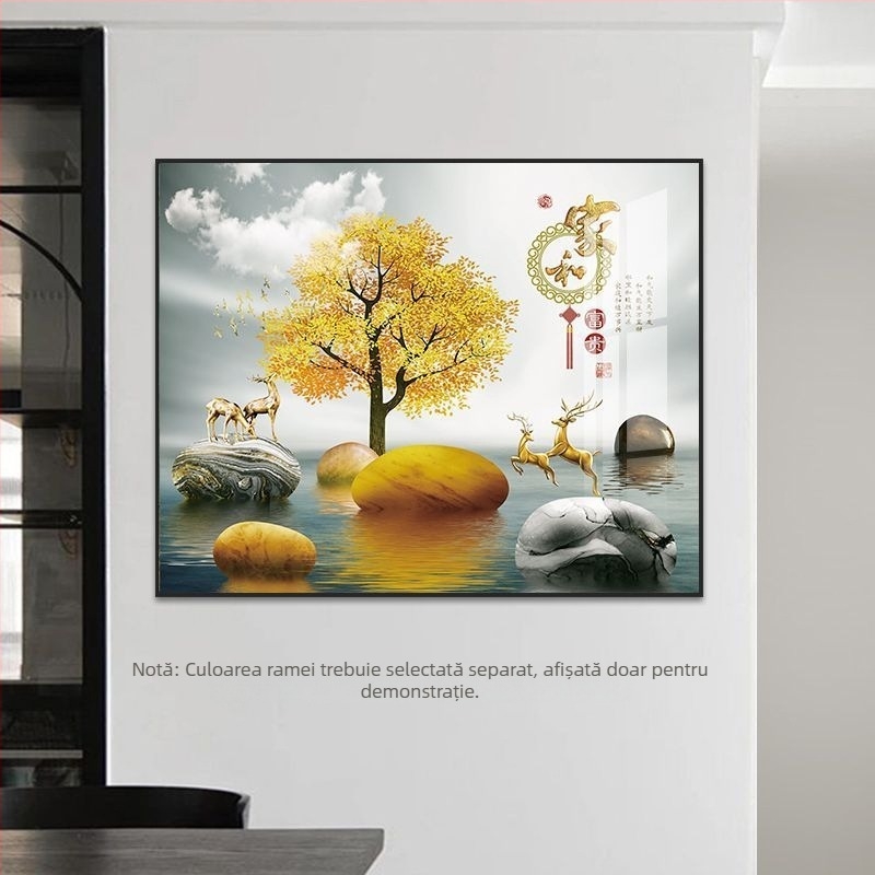 Tablou decorativ modern de lux pentru ascunderea cutiei de măsurare și a panoului de distribuție – decor creativ pentru sufragerie