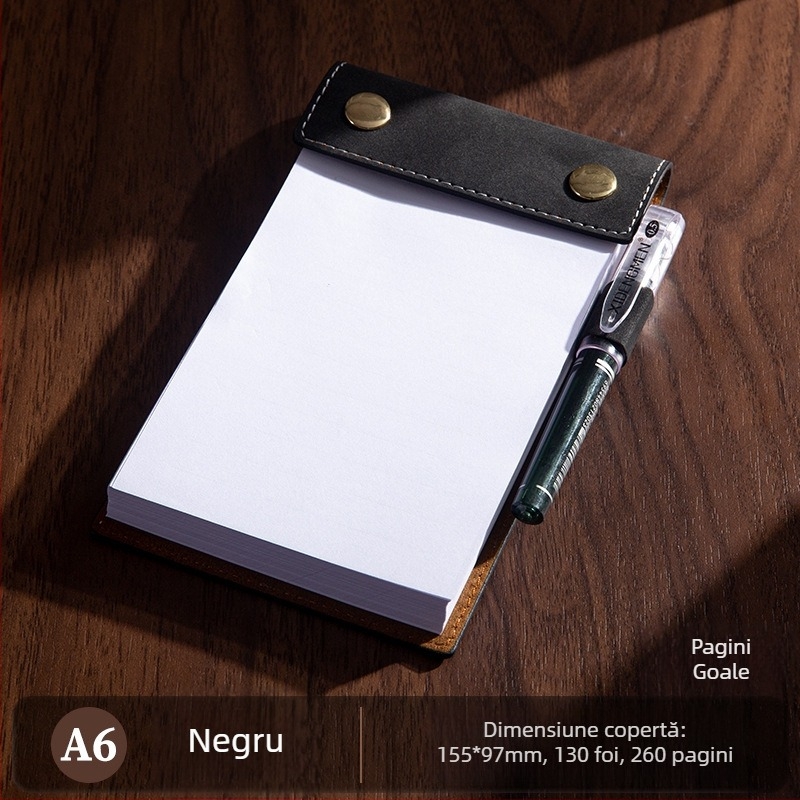 Bloc de notițe A6 portabil, gros, cu clipboard detașabil, notebook de buzunar, personalizabil cu logo