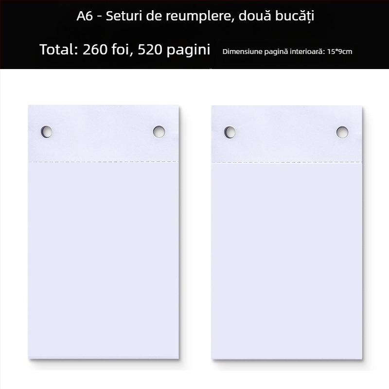 Bloc de notițe A6 portabil, gros, cu clipboard detașabil, notebook de buzunar, personalizabil cu logo