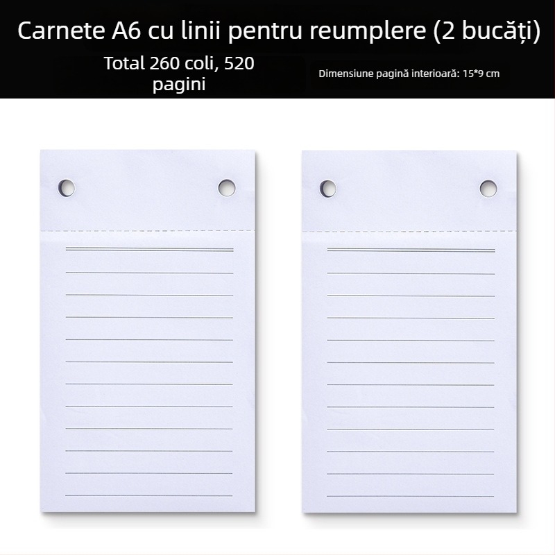 Bloc de notițe A6 portabil, gros, cu clipboard detașabil, notebook de buzunar, personalizabil cu logo