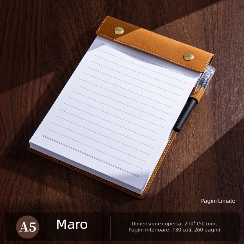 Bloc de notițe A6 portabil, gros, cu clipboard detașabil, notebook de buzunar, personalizabil cu logo
