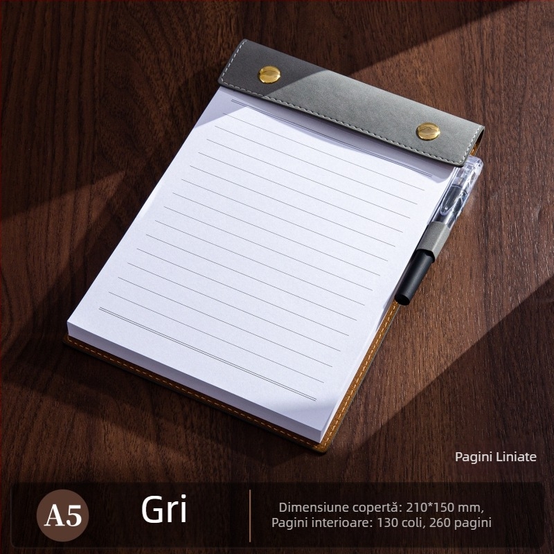 Bloc de notițe A6 portabil, gros, cu clipboard detașabil, notebook de buzunar, personalizabil cu logo