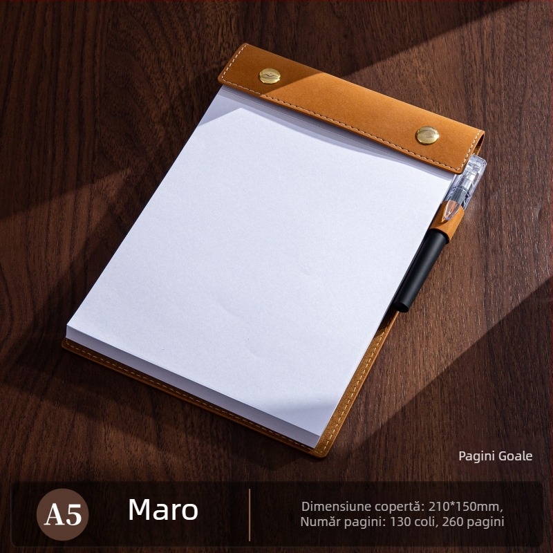 Bloc de notițe A6 portabil, gros, cu clipboard detașabil, notebook de buzunar, personalizabil cu logo
