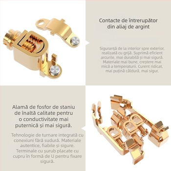 Panou întrerupător și priză pentru perete, tip 86, din aliaj de zinc, finisaj cupru antic