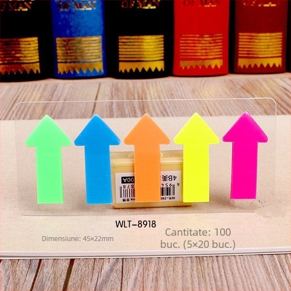 Etichete drăguțe cu numerele paginilor și etichete de index pentru notițe — marcaje fluorescente colorate pentru paginare