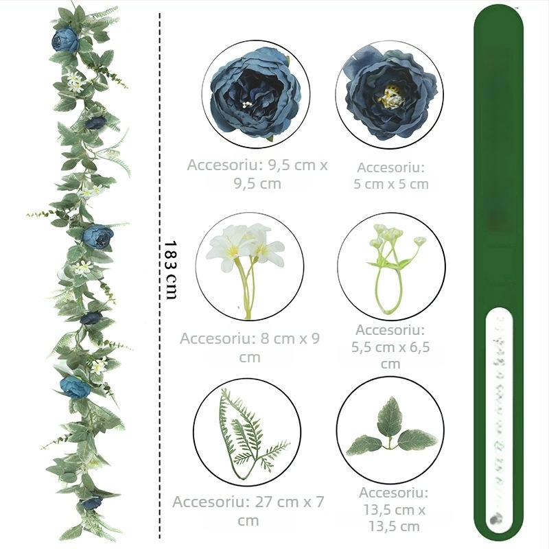 Vine artificiale cu trandafiri, ghirlande din plante artificiale pentru tavan