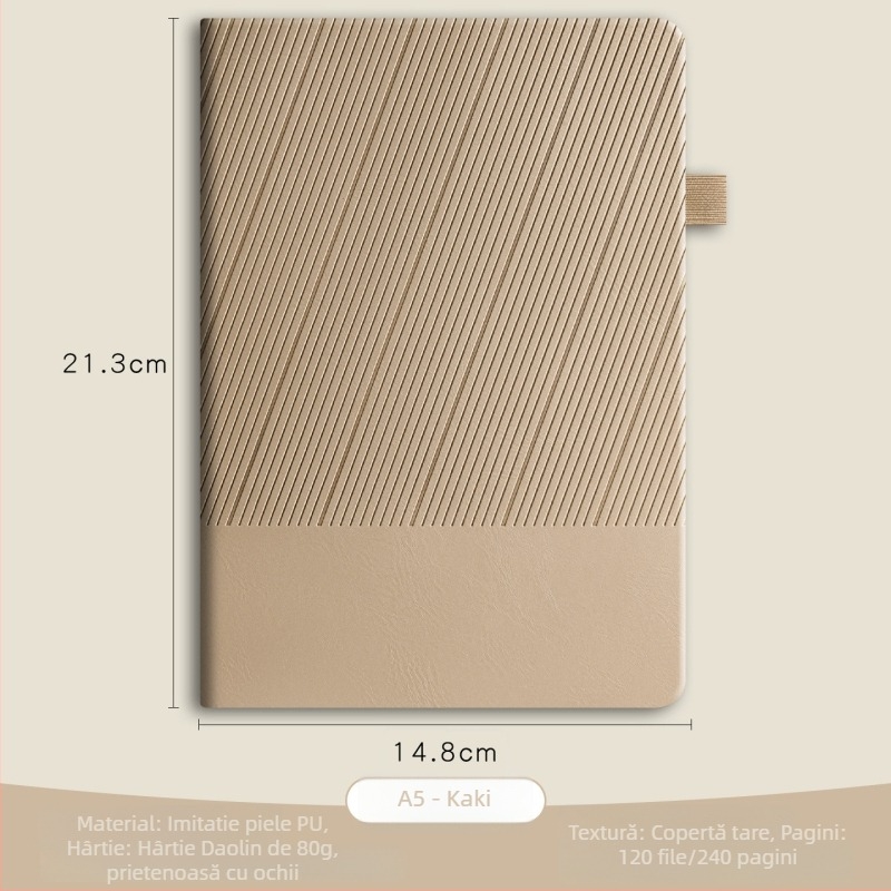 Caiet A5 cu imprimare a logo-ului, set cadou de valoare, bloc de notițe pentru birou și muncă, design simplu
