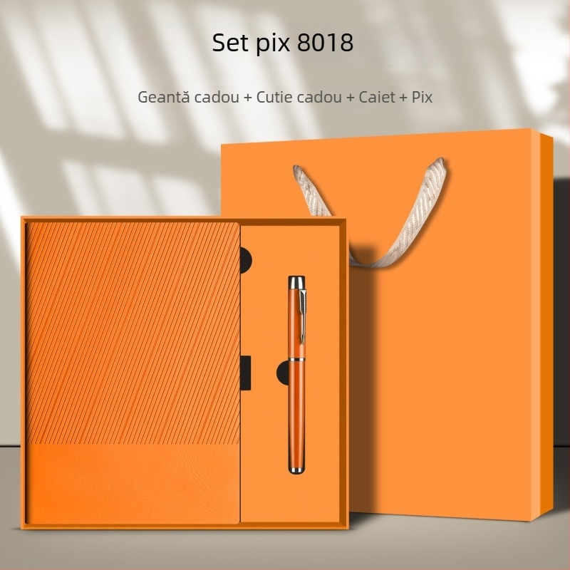 Caiet A5 cu imprimare a logo-ului, set cadou de valoare, bloc de notițe pentru birou și muncă, design simplu