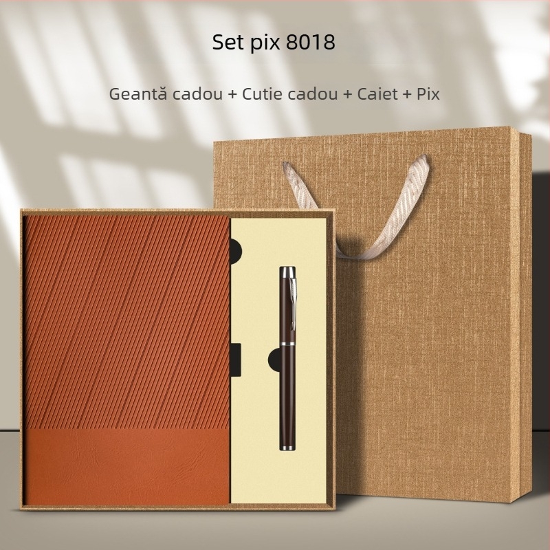 Caiet A5 cu imprimare a logo-ului, set cadou de valoare, bloc de notițe pentru birou și muncă, design simplu