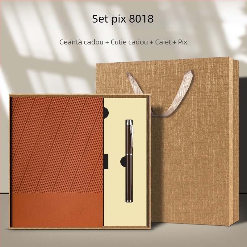 Caiet A5 cu imprimare a logo-ului, set cadou de valoare, bloc de notițe pentru birou și muncă, design simplu