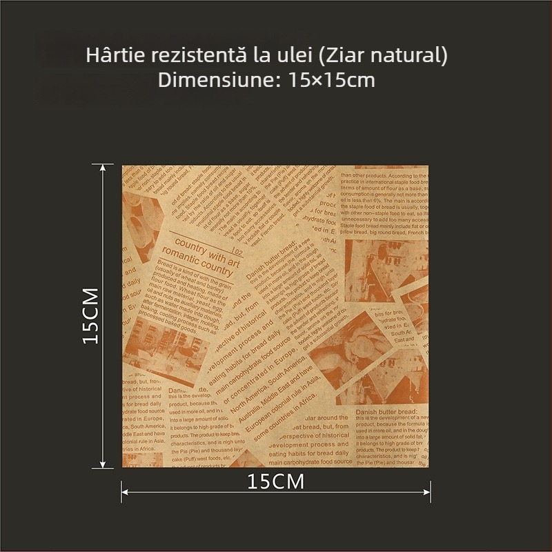 Hârtie de copt groasă pentru tavă, cu acoperire din silicon, absorbantă de grăsimi, pentru prăjit – potrivită pentru cartofi prăjiți, burgeri și pâine