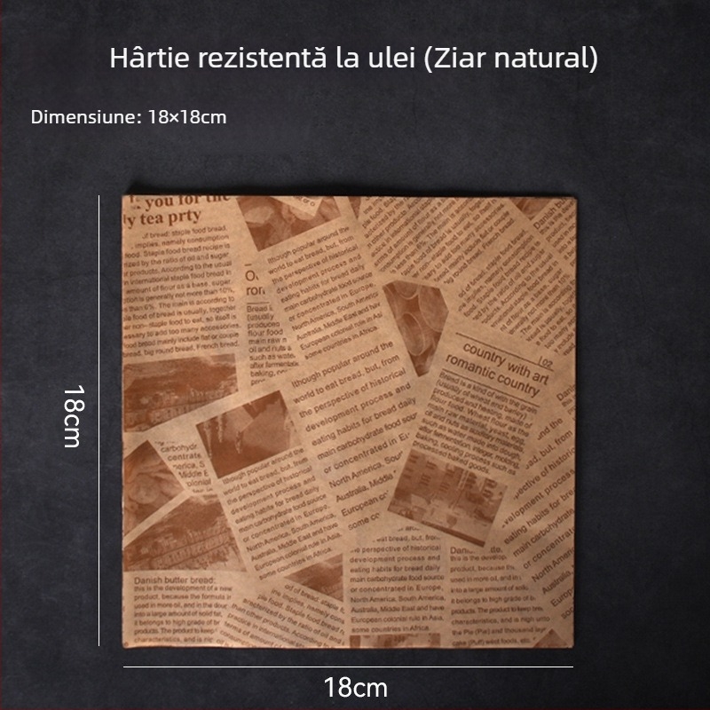 Hârtie de copt groasă pentru tavă, cu acoperire din silicon, absorbantă de grăsimi, pentru prăjit – potrivită pentru cartofi prăjiți, burgeri și pâine