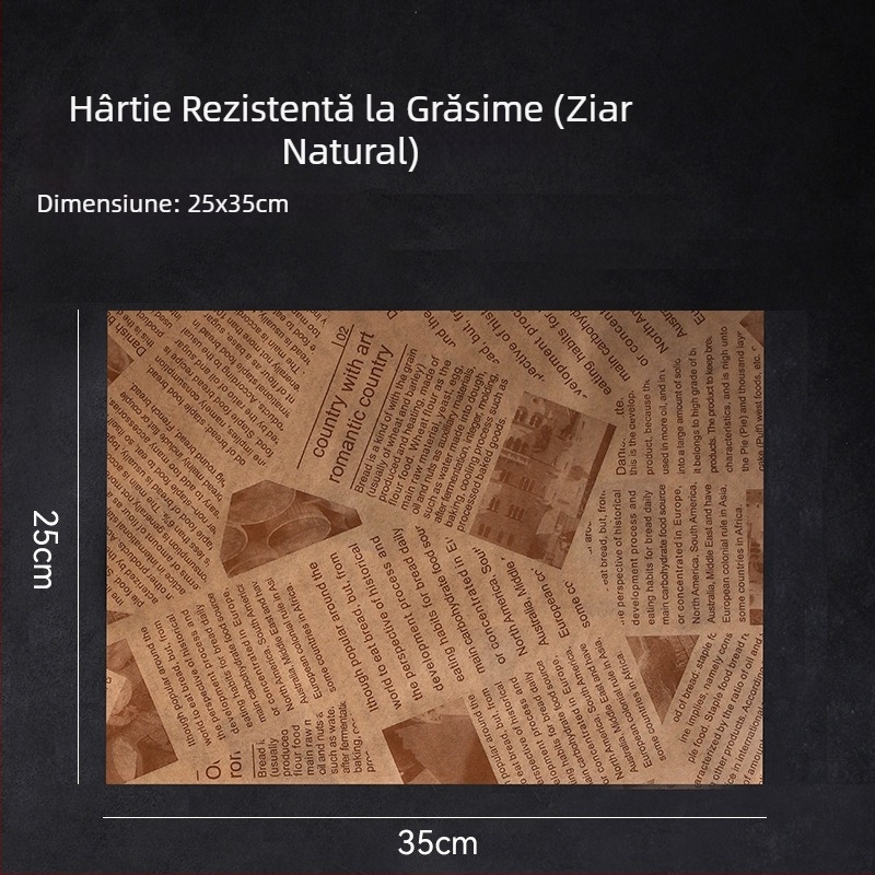 Hârtie de copt groasă pentru tavă, cu acoperire din silicon, absorbantă de grăsimi, pentru prăjit – potrivită pentru cartofi prăjiți, burgeri și pâine