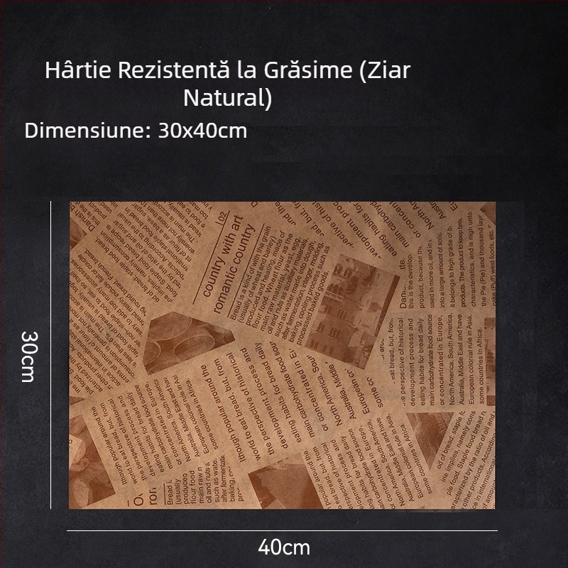 Hârtie de copt groasă pentru tavă, cu acoperire din silicon, absorbantă de grăsimi, pentru prăjit – potrivită pentru cartofi prăjiți, burgeri și pâine
