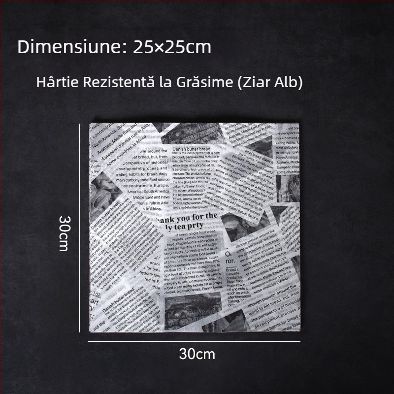 Hârtie de copt groasă pentru tavă, cu acoperire din silicon, absorbantă de grăsimi, pentru prăjit – potrivită pentru cartofi prăjiți, burgeri și pâine