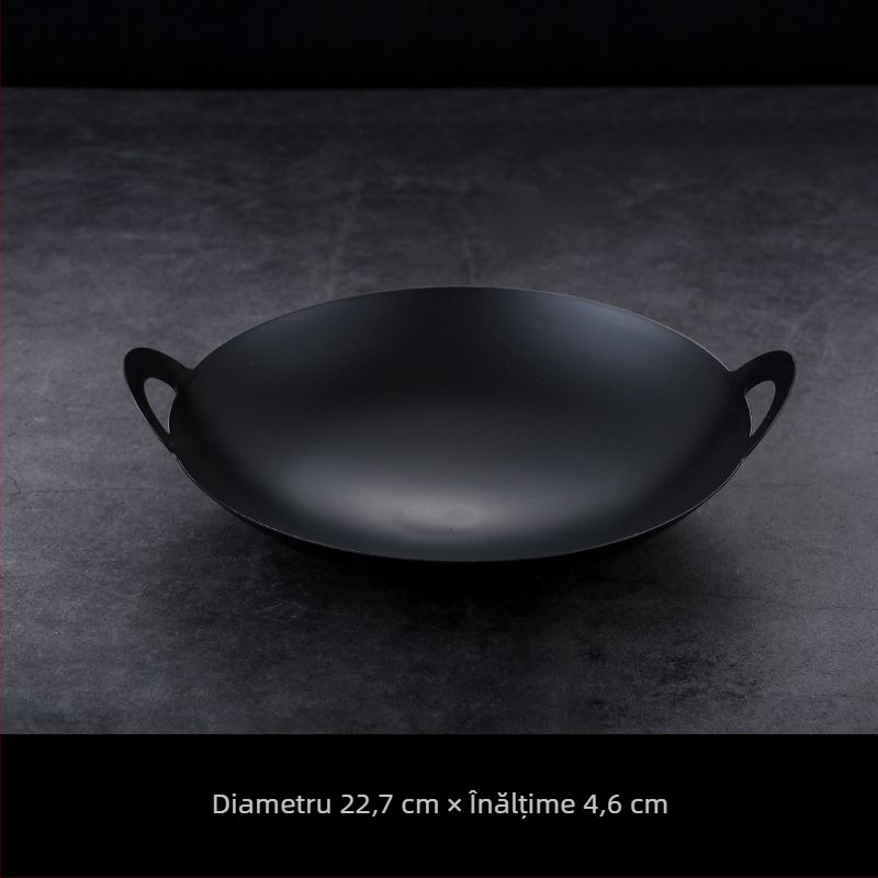 Stil japonez – oală uscată antiaderentă pentru aragaz cu alcool solid, vas mic de fier pentru gătit, pentru uz casnic și comercial, fără fum, oală picantă
